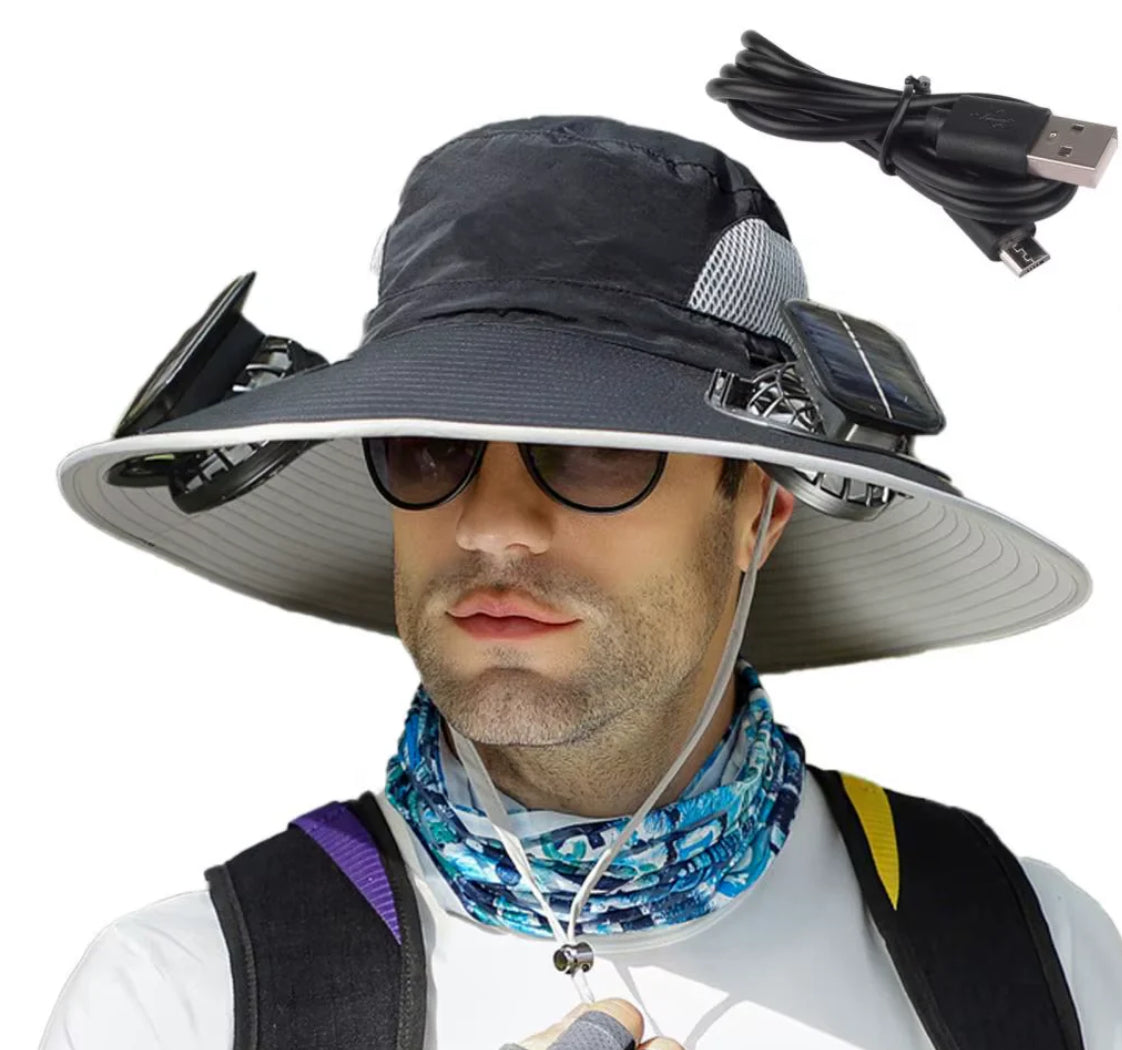 Breezeguard™ Solar Fan Hat – Cool Comfort under the Sun